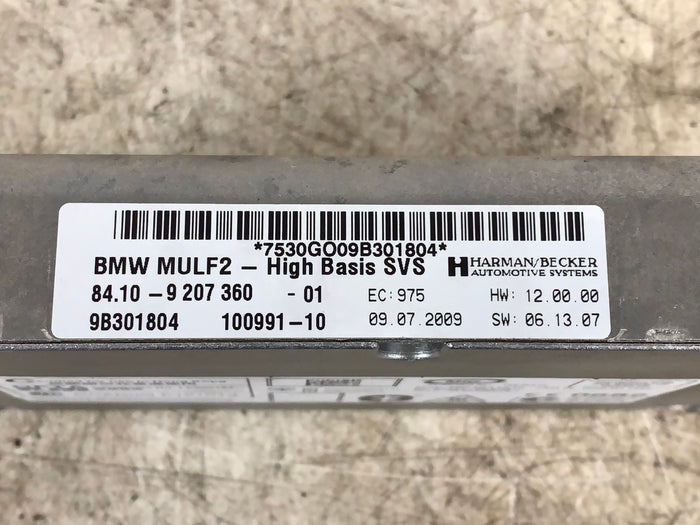 BMW E92 E91 E90 E93 3 Series MULF2 High Basis SVS Bluetooth Satellite Module 9207360