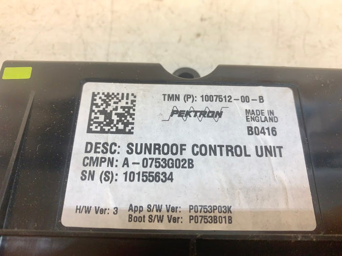 Tesla Model S Sunroof Control Module 1007512-00-B