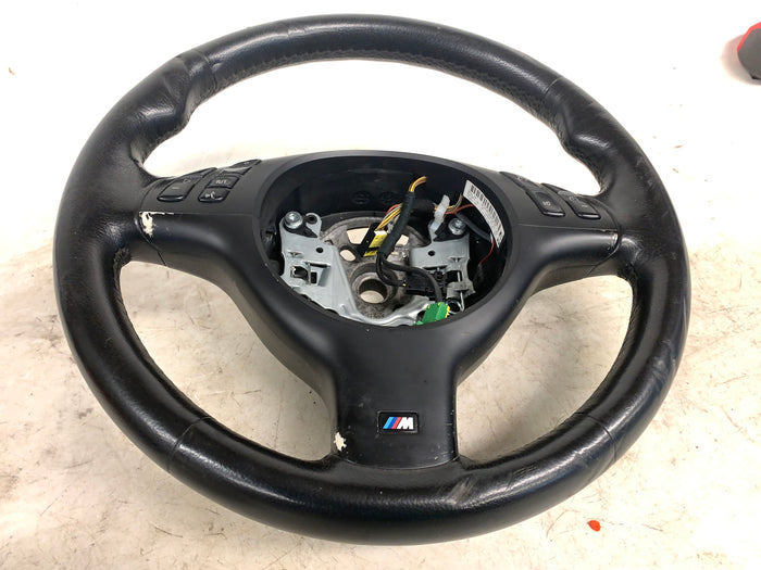 BMW E46 325i 330i 328i 323i 320i M Sport Leather Steering Wheel W/O Paddles 2282022
