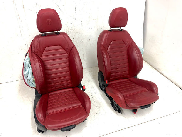 2019 Alfa Romeo 952 Giulia Ti Red Leather Front Seats *DAMAGED*