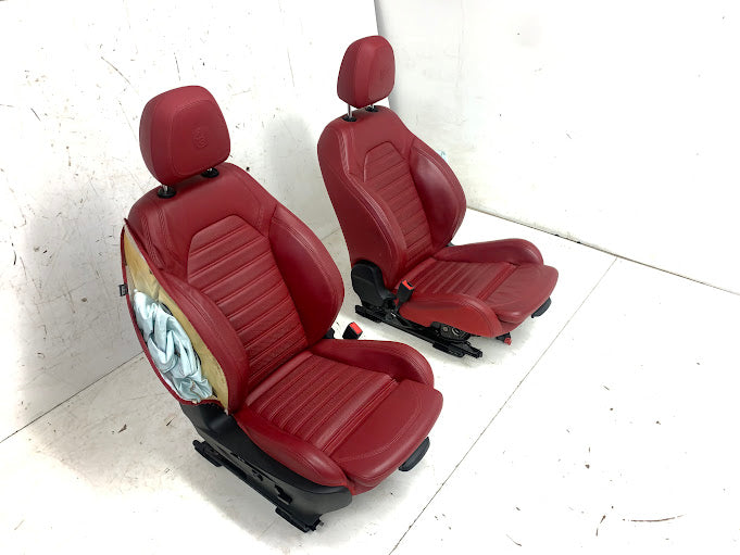 2019 Alfa Romeo 952 Giulia Ti Red Leather Front Seats *DAMAGED*