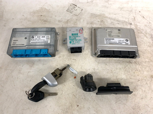 BMW E46 330i 325i 3 Series Ms45.1 ECU Engine Control Module Keyset 7527015/7532988