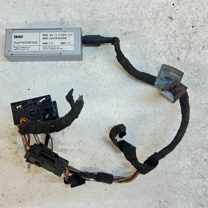 BMW E46 iPod INTERFACE & RADIO WIRING HARNESS PIGTAIL 65110392131