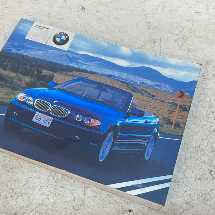 BMW E46 CONVERTIBLE OWNERS MANUAL 01410157313