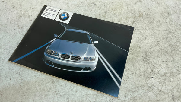 BMW E46 COUPE WARRANTY & SERVICE GUIDE 2004 99032000133