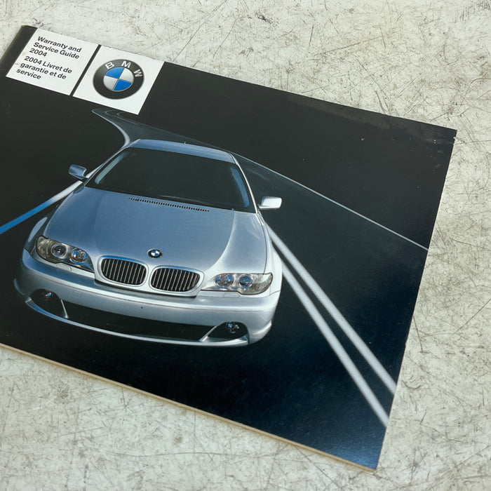 BMW E46 COUPE WARRANTY & SERVICE GUIDE 2004 99032000133