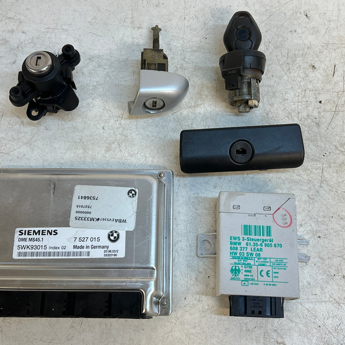 BMW E46 330Ci 330i ZHP M54 MS45.1 DME/ECU EWS Key Set 7548770