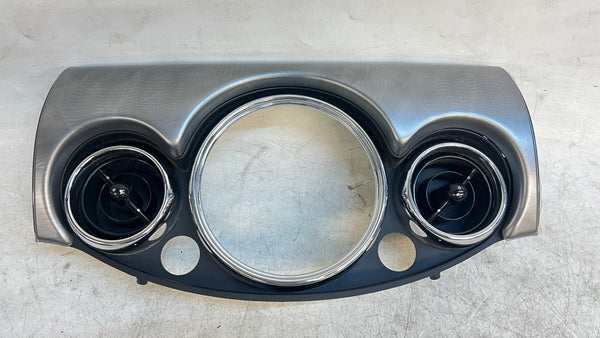 MINI R53 Cooper S JCW Center Dash Gauge Cluster Trim Alloy Patina 51459141916