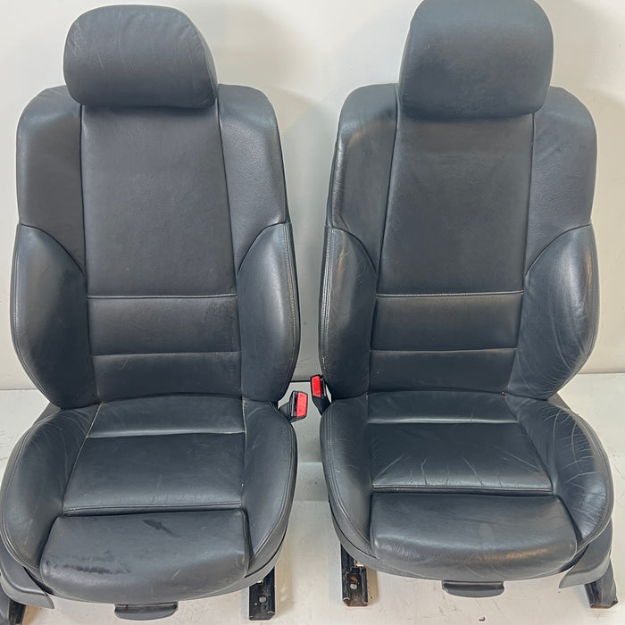 BMW E46 SEDAN/WAGON FRONT SPORT SEATS - BLACK LEATHER