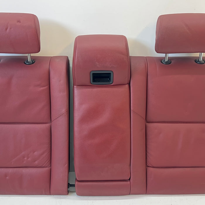 BMW E60 M5 Rear Seat Back & Headrests Indianapolis Red Merino Leather (X3A7)