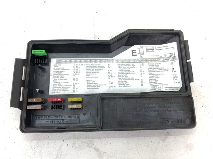 BMW Z3 M Roadster/M Coupe Fuse Box Cover Lid 1387613