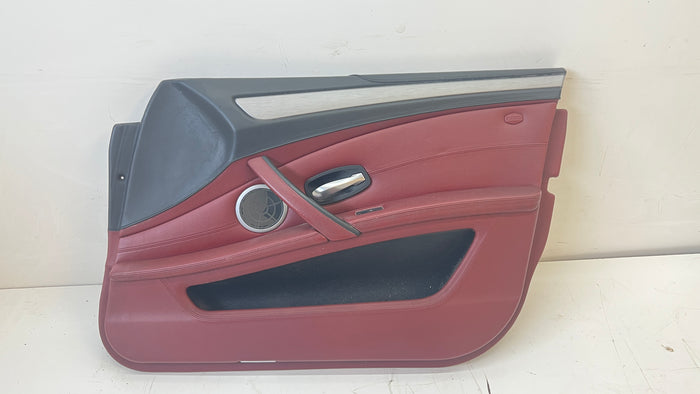 BMW E60 M5 LCI Right/Passenger Side Front Door Panel/Card Indianapolis Red Merino Leather (X3A7)