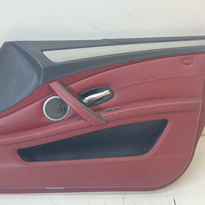 BMW E60 M5 LCI Right/Passenger Side Front Door Panel/Card Indianapolis Red Merino Leather (X3A7)