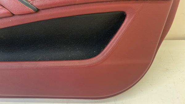 BMW E60 M5 LCI Right/Passenger Side Front Door Panel/Card Indianapolis Red Merino Leather (X3A7)