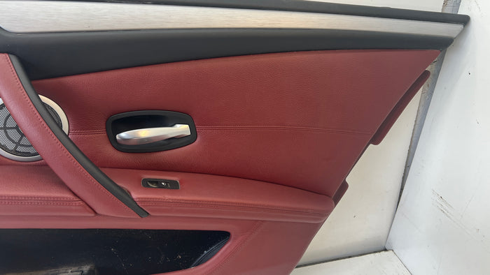 BMW E60 M5 LCI Right/Passenger Side Rear Door Panel/Card Indianapolis Red Merino Leather (X3A7)