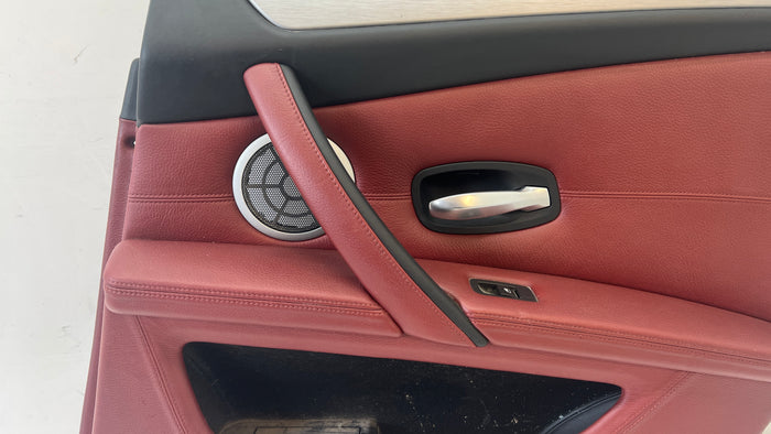 BMW E60 M5 LCI Right/Passenger Side Rear Door Panel/Card Indianapolis Red Merino Leather (X3A7)