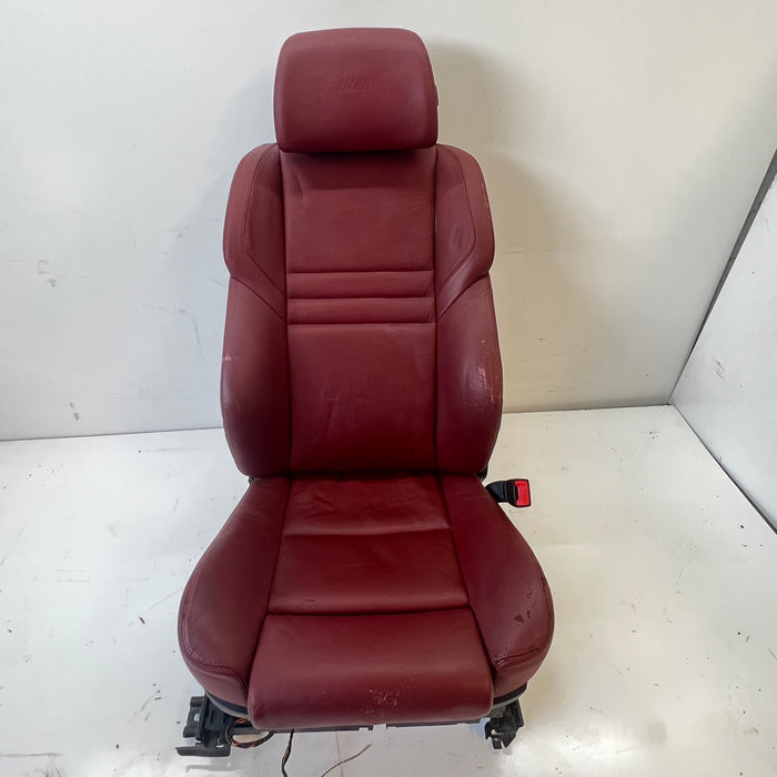 BMW E60 M5 Right/Passenger Side Front Seat Indianapolis Red Merino Leather (X3A7)