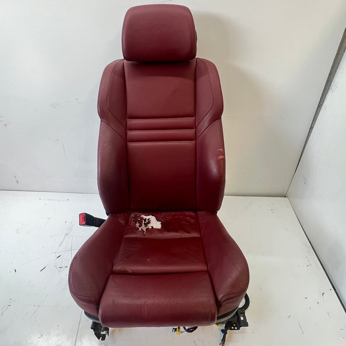 BMW E60 E61 M5 Left/Driver Side Front Seat Indianapolis Red Merino Leather (X3A7)