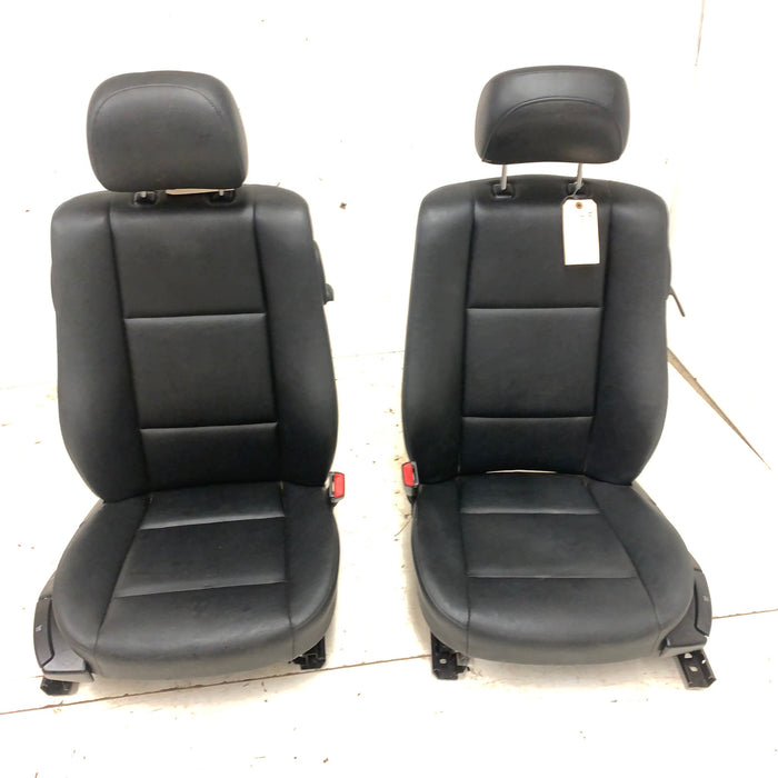 BMW E46 330i 328i 325i 323i 320i Sedan/Wagon Black Leather Manual Heated Front Comfort Non-Sport Driver & Passenger Seats