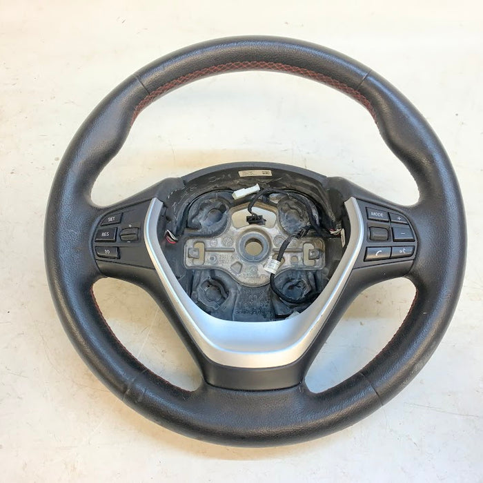 BMW F30 F31 F32 F33 F34 F36 3 & 4 Series Leather Heated Sport Steering Wheel W/Red Stitching 61319218380