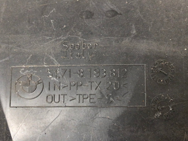 BMW E46 330i 328i 325i 323i Sedan/Wagon Right Front Wheel Well Inner Fender Liner 8193812 *Damaged*