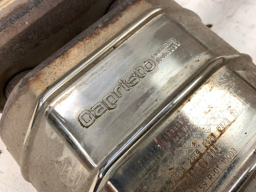 BMW F80 F82 M3 M4 Capristo Valved Exhaust Muffler w/ Cermaic Tips 02BM07403001 *Damaged*