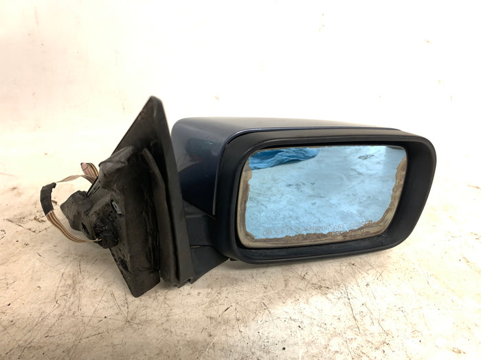BMW E46 330xi 328i 325i 323i 320i Sedan/Wagon Right/Passenger Side View Mirror Steel Blue Metallic (372) *DAMAGED*