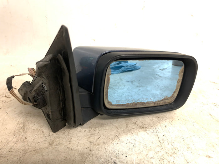 BMW E46 330xi 328i 325i 323i 320i Sedan/Wagon Right/Passenger Side View Mirror Steel Blue Metallic (372) *DAMAGED*