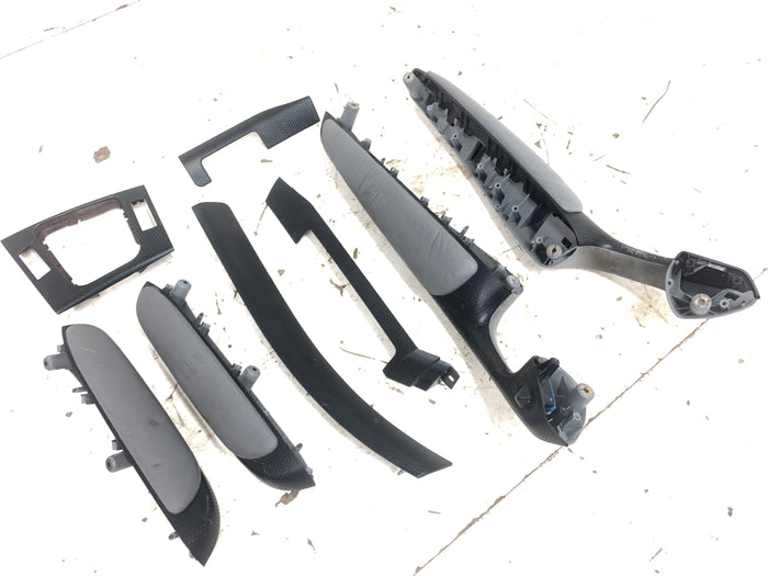 BMW E46 M3 330Ci 325Ci ZHP M Sport Coupe Black Cube & Dove Grey Armrest Dash Trim Set