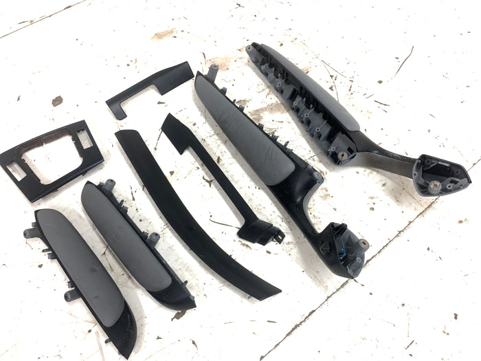 BMW E46 M3 330Ci 325Ci ZHP M Sport Coupe Black Cube & Dove Grey Armrest Dash Trim Set