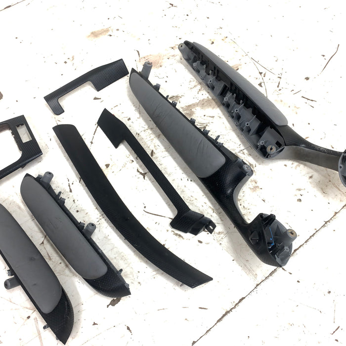 BMW E46 M3 330Ci 325Ci ZHP M Sport Coupe Black Cube & Dove Grey Armrest Dash Trim Set