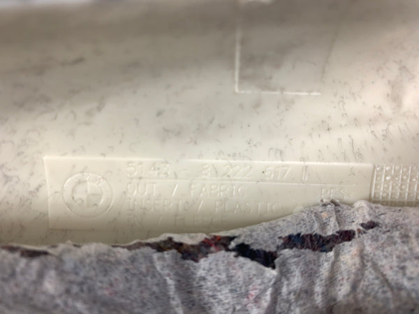 BMW E46 M3 330ci 328ci 325ci 323ci Coupe Left Black A Pillar Trim Panel 8222617 *DAMAGED*