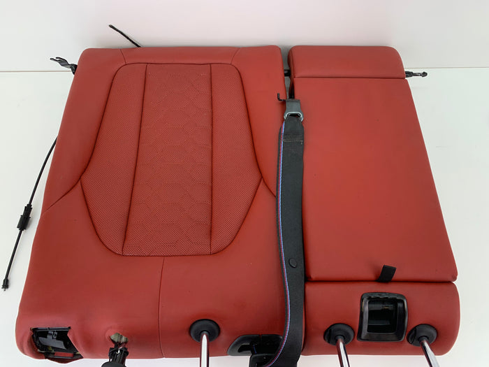 BMW F97 X3 M Merino Leather Rear Seat Set Red Back Rest Arm Rest Set Sakhir Orange 52208067200