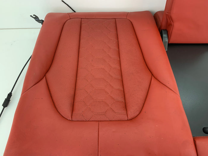 BMW F97 X3 M Merino Leather Rear Seat Set Red Back Rest Arm Rest Set Sakhir Orange 52208067200