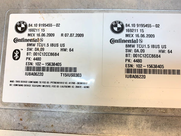 BMW E85/E86 Z4 Bluetooth Telematics Control Module 9195455