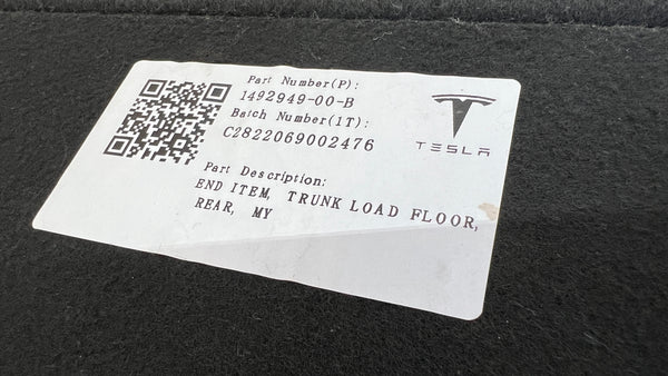 Tesla Model Y Rear Trunk Floor Cover 1492949-00-B
