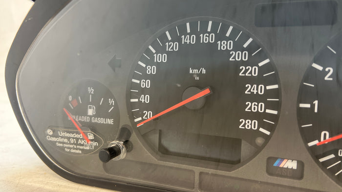 BMW E36 M3 Gauge Cluster Speedometer Tachometer KMH 62112493941 *DAMAGED*