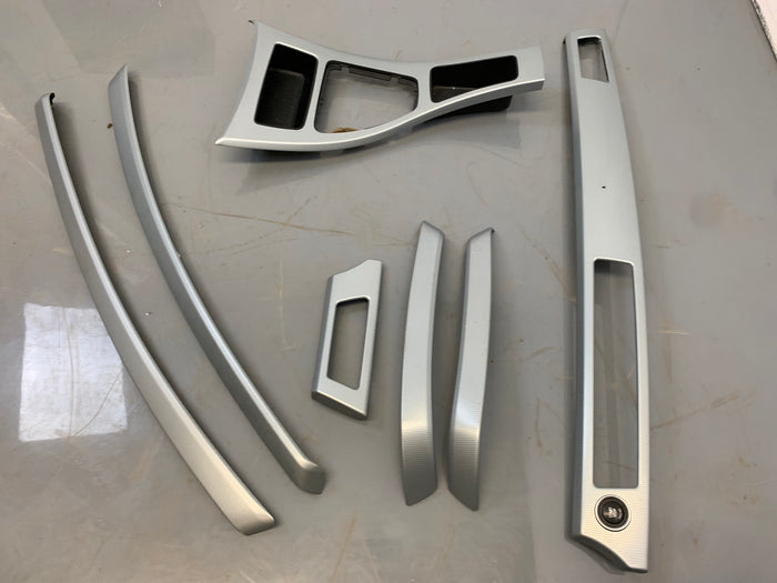 BMW E90 E91 3 Series M Sport Glacier Silver Non-iDrive Interior Trim Set 9148069/9145410/9145147/9198283/9148067/9145407/9145408