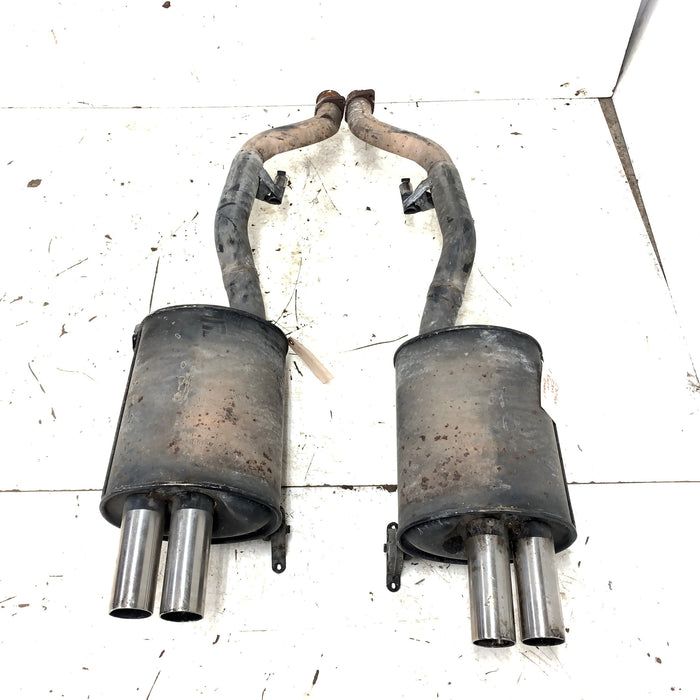 BMW Z3 M Coupe Roadster Rear Quad Exhaust Muffler Pair 18101404317/18101404318