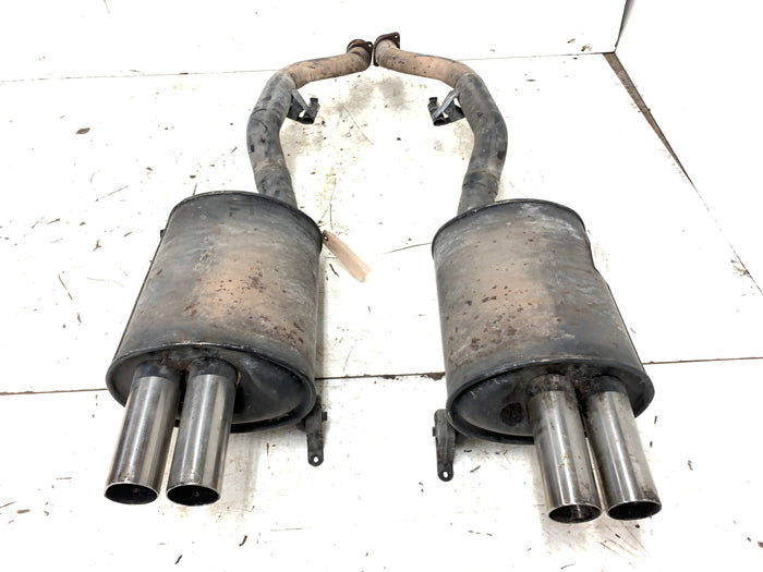 BMW Z3 M Coupe Roadster Rear Quad Exhaust Muffler Pair 18101404317/18101404318
