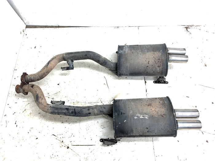 BMW Z3 M Coupe Roadster Rear Quad Exhaust Muffler Pair 18101404317/18101404318