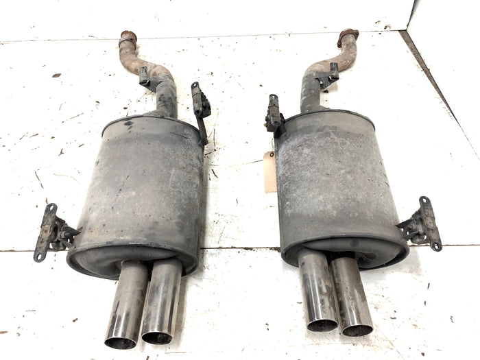 BMW Z3 M Coupe Roadster Rear Quad Exhaust Muffler Pair 18101404317/18101404318