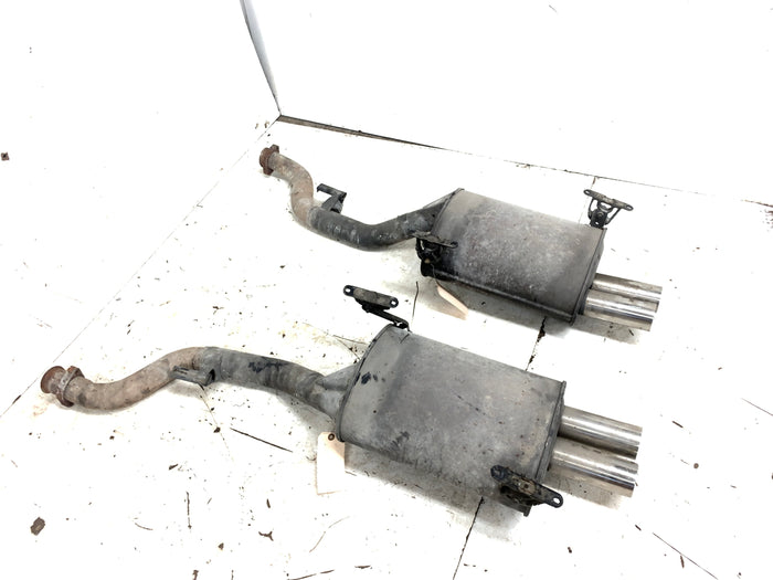 BMW Z3 M Coupe Roadster Rear Quad Exhaust Muffler Pair 18101404317/18101404318