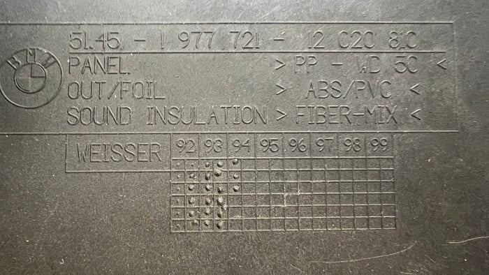 BMW E36 Lower Dash Steering Column Driver Footwell Trim Black 51458167617