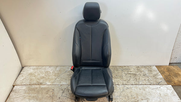 BMW F32 Black Leather Driver Seat W/ Blue Stitching