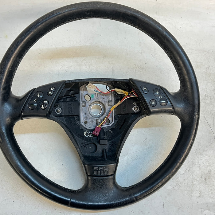 BMW E46 328i 323i Tri-Spoke Multifunction Leather Pre-LCI Sport Steering Wheel 32341094409