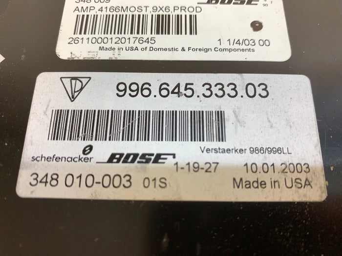 Porsche 986 Boxster S Bose Amplifier 99664533303