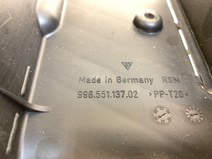 Porsche 986 Boxster S Front Luggage Trunk Trim Panel 99655113702
