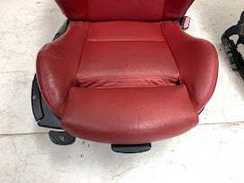 BMW E46 M3 Coupe Imola Red Nappa Leather Manual & Heated Interior Seat & Door Panel Set