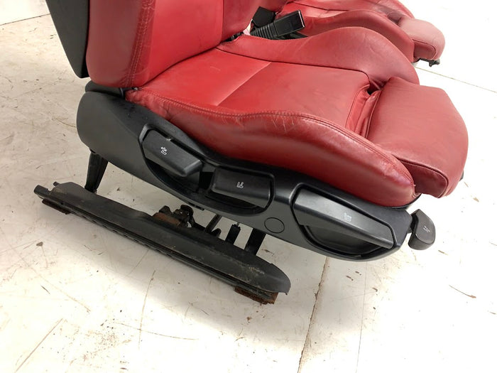 BMW E46 M3 Coupe Imola Red Nappa Leather Manual & Heated Interior Seat & Door Panel Set